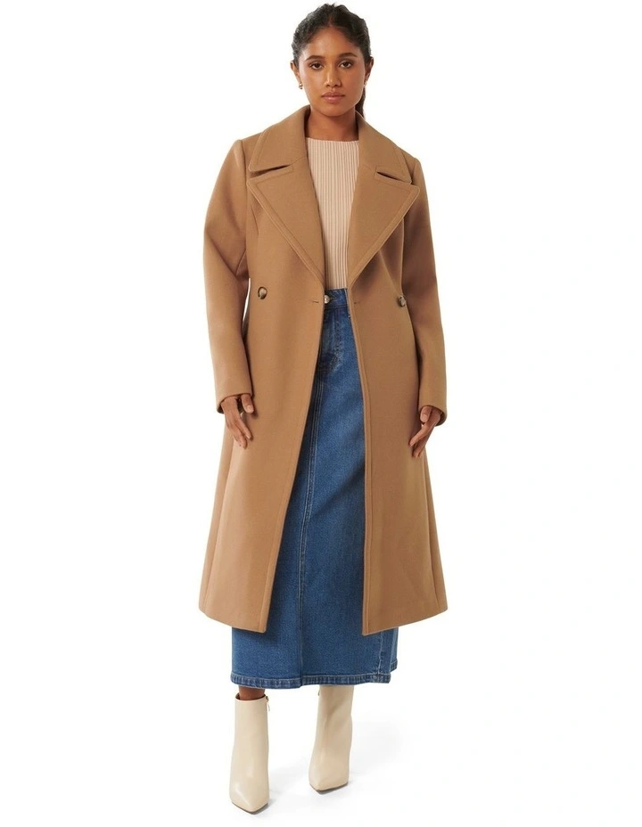 Polly Wrap Coat in Brown