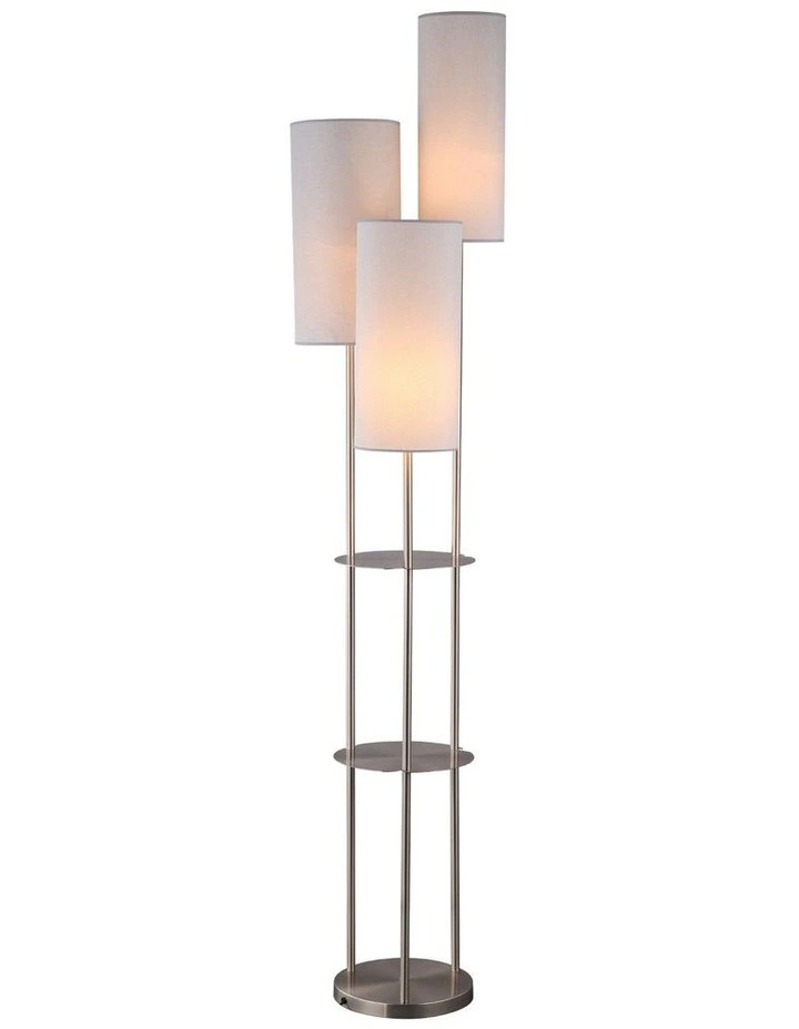 Trio Cluster Floor Lamp in Satin Nickel