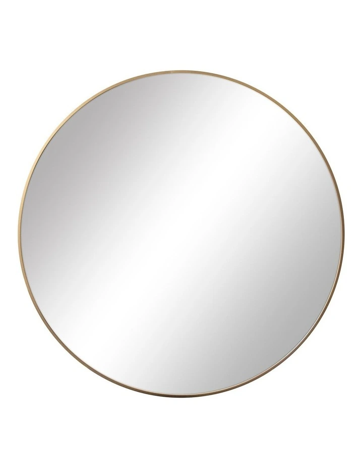 Linda Round Wall Mirror 90cm in Gold