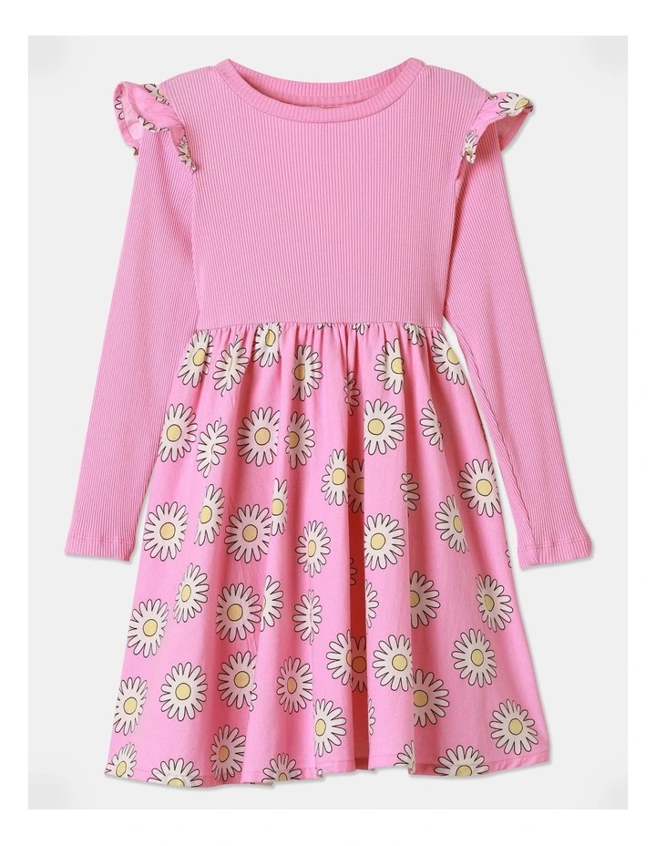 Daisy High Waist Dress in Rose