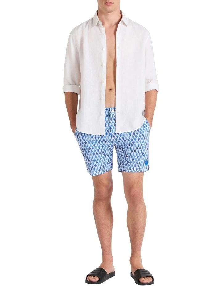 Rockaway Swim Short in Blue Multi