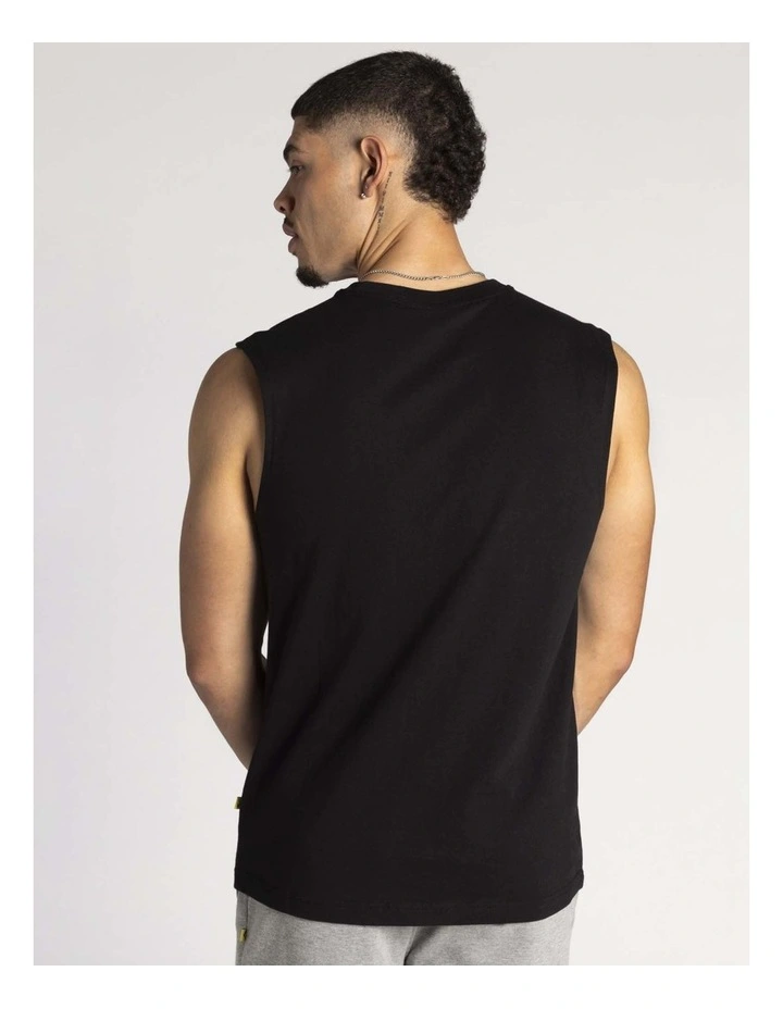 Worldwide Jersey Muscle Tee in Black