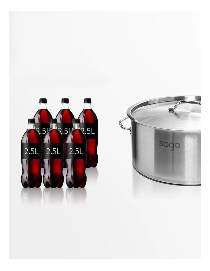 Top Grade Thick Stainless Steel Stockpot 18/10 17L in Silver