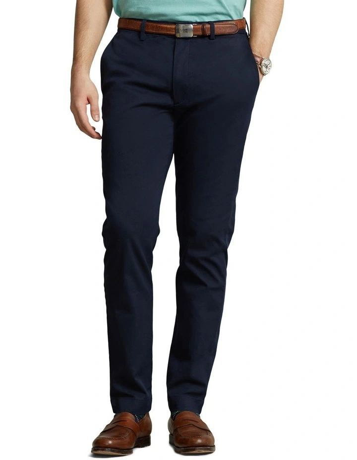Straight Fit Stretch Chino Pant in Navy