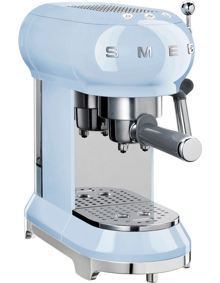 50's Style Manual Coffee Machine Pastel Blue ECF01PBAU