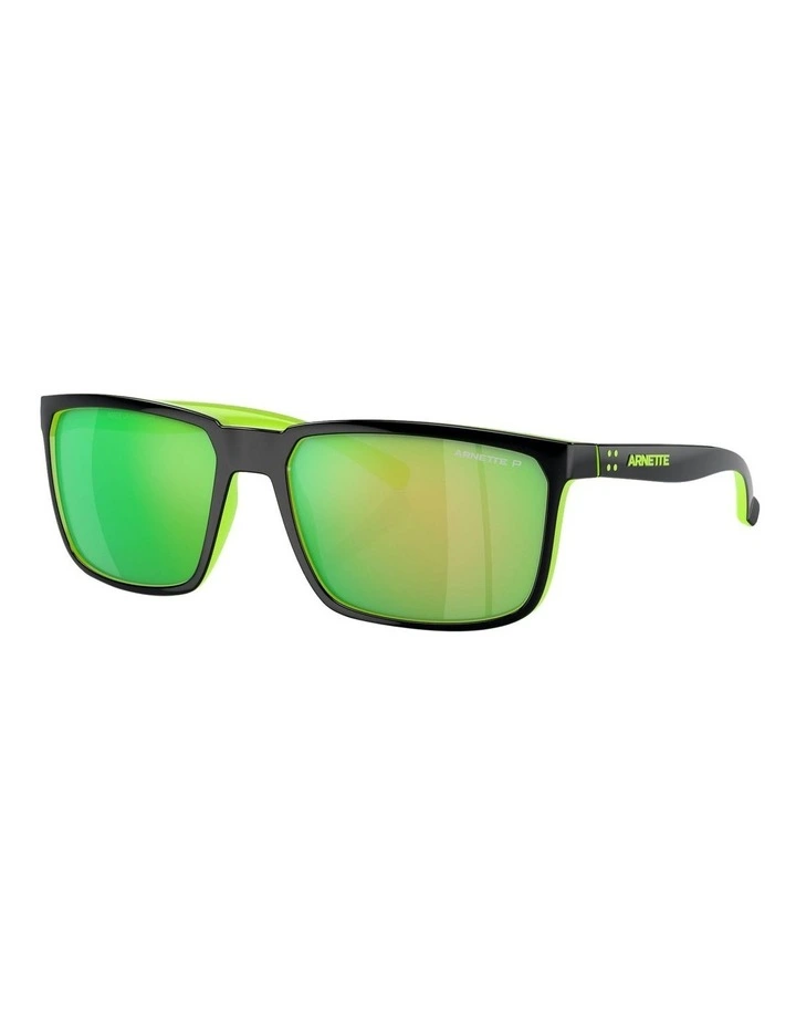 Stripe Polarised Sunglasses in Green