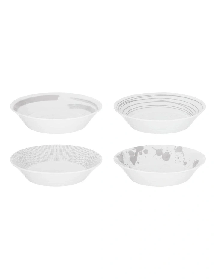 Pacific 23cm Assorted Pasta Bowls Stone Set Of 4