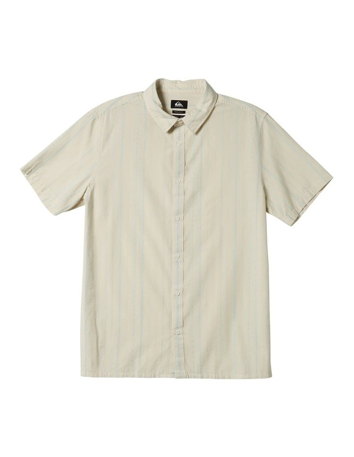 Short Sleeve Shirt in Birch Pacific Stripe
