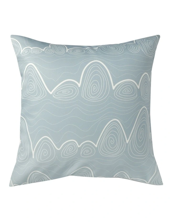 Wavelength Printed Cushion 50 x 50cm in Sage