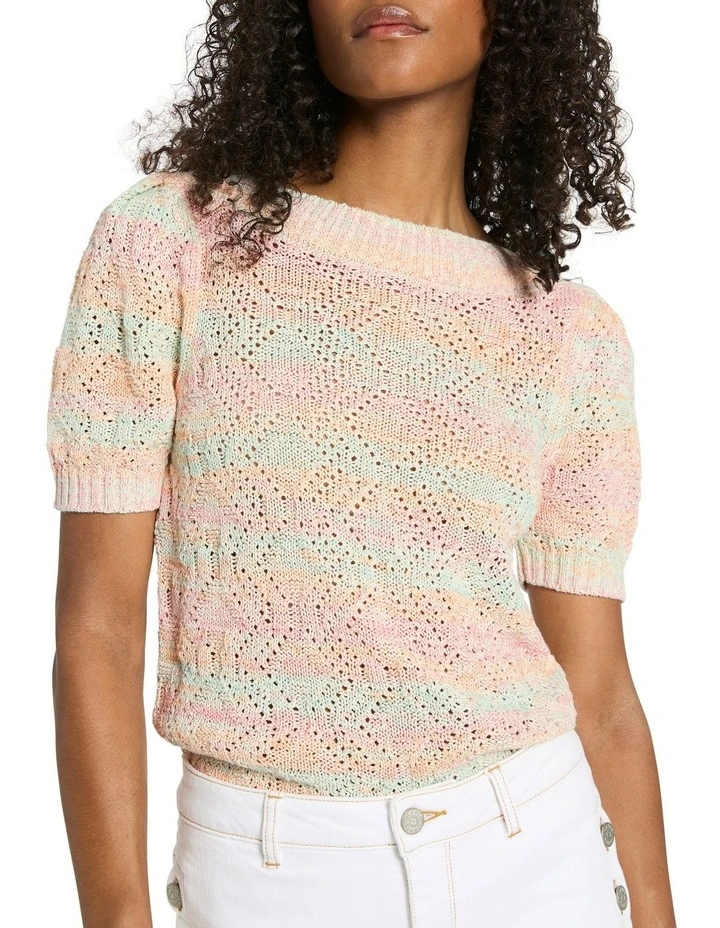 Selce Knit Top in Champagne