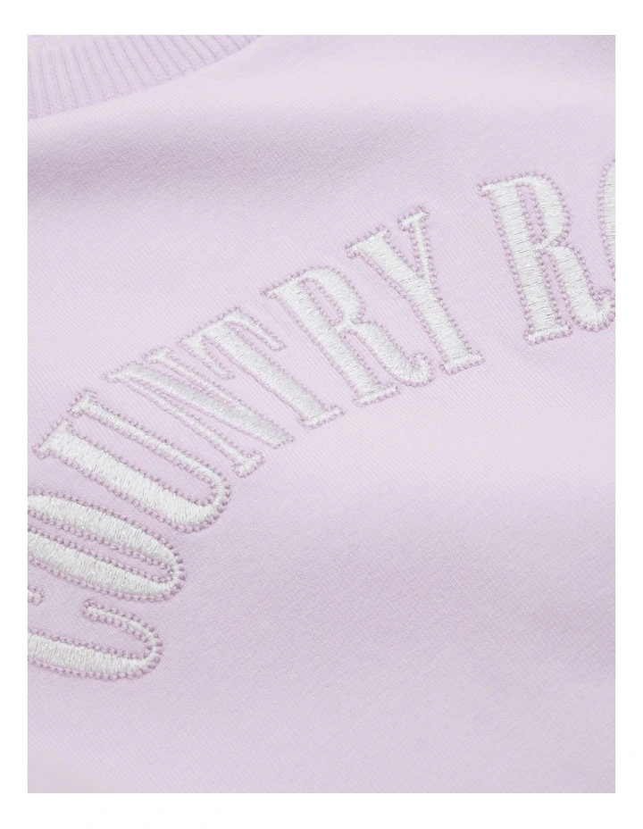 Godet Sweat Dress in Lilac