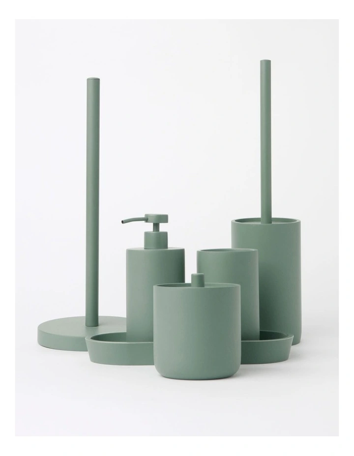 Textured Cement Bathroom Accessories in Eucalyptus