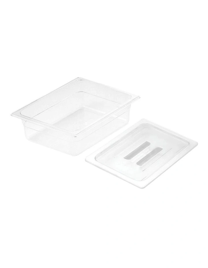 Gastronorm GN Pan 1/2 Food Tray Storage with Lid 150mm in Clear