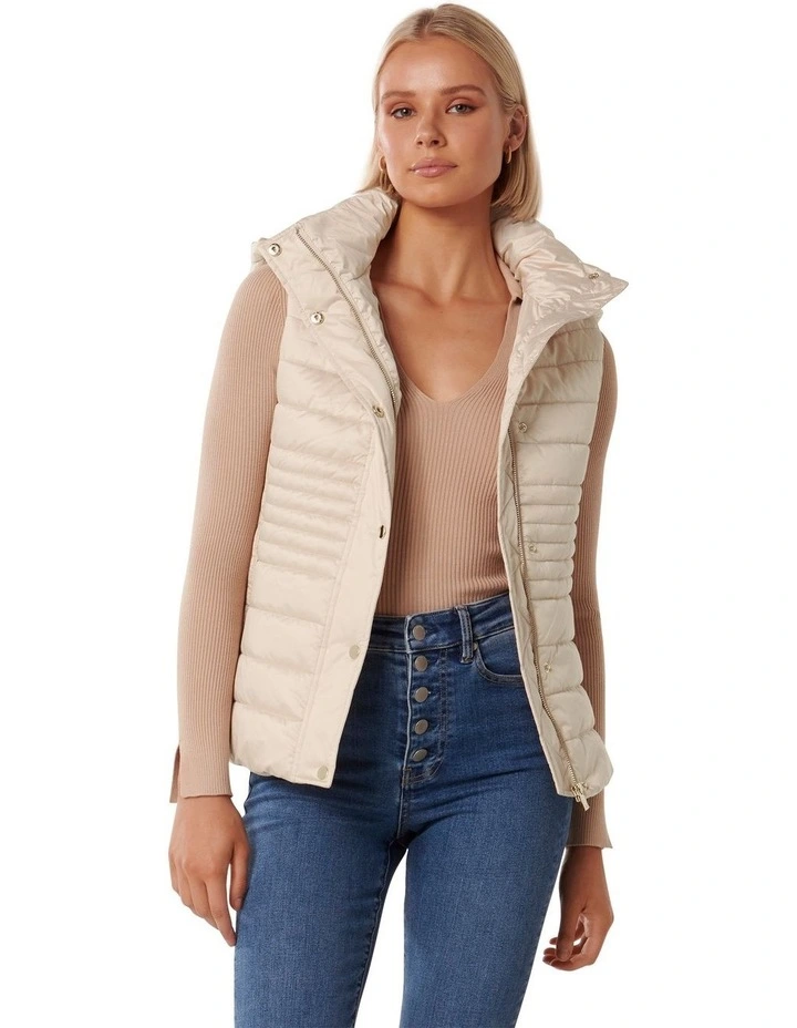 Belinda Gilet Vest Jacket in Cream