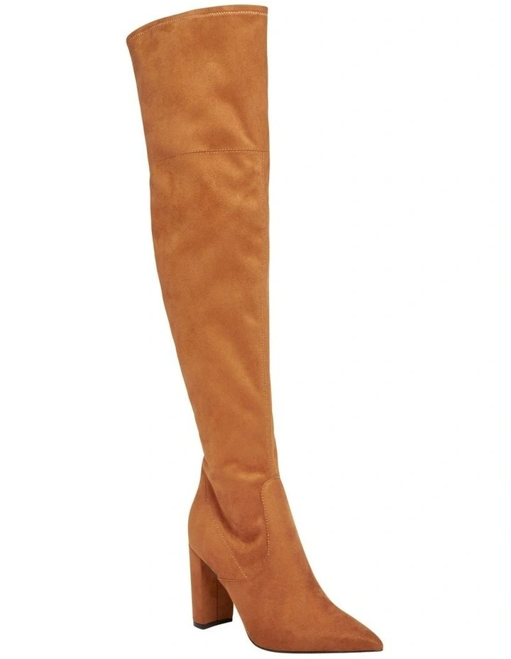 Daser Thigh High Boots in Tan