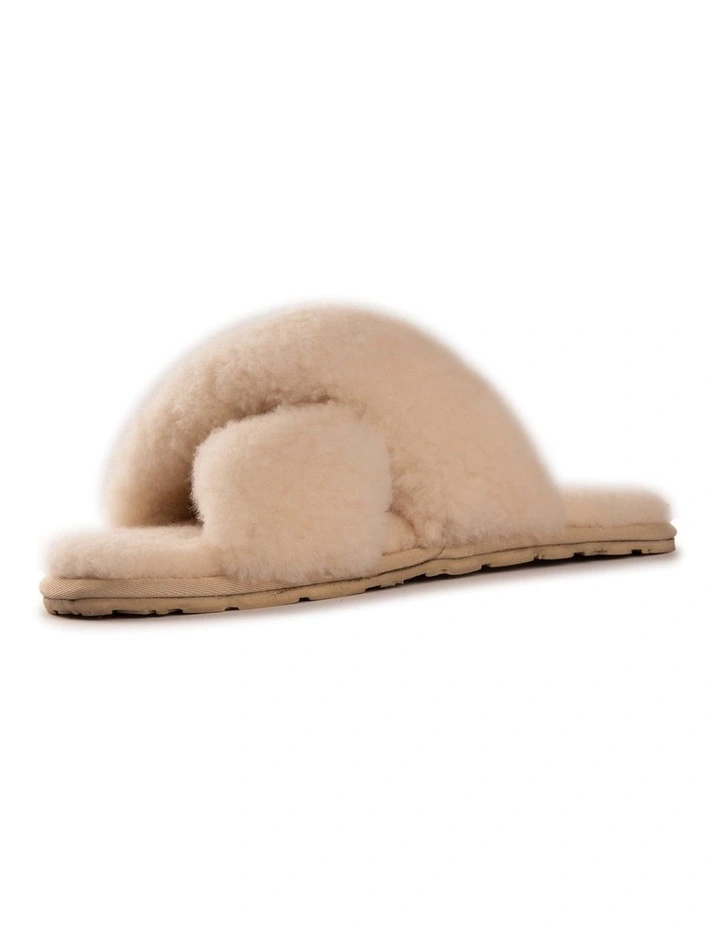 Women Sheepskin Wool Brighton Slippers Tan