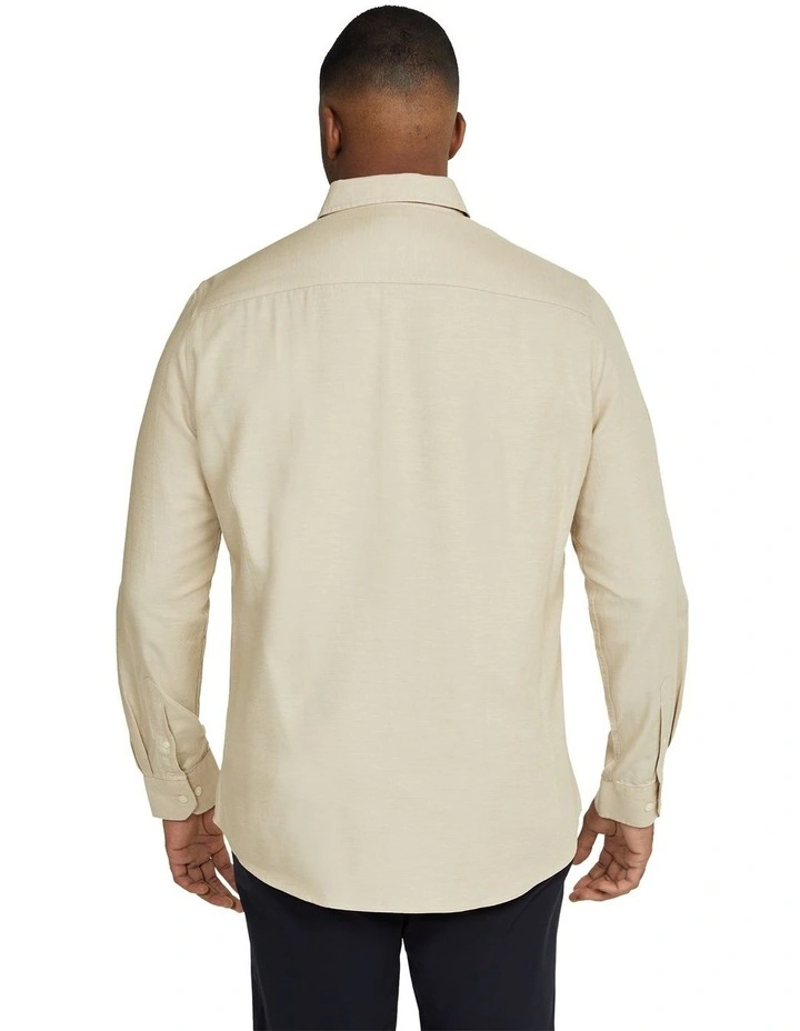 Smart Lyocell Blend Shirt in Stone