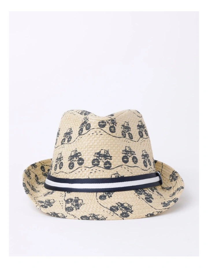 Woven Printed Vehicles Hat in Multi