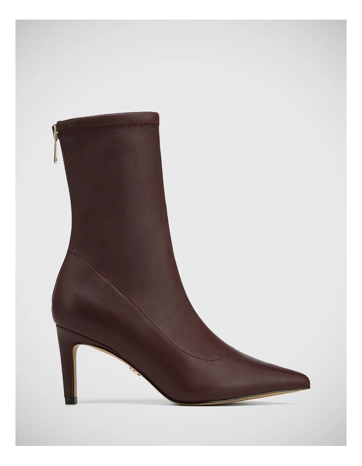 Preston Leather Ankle Boot in Bordeaux