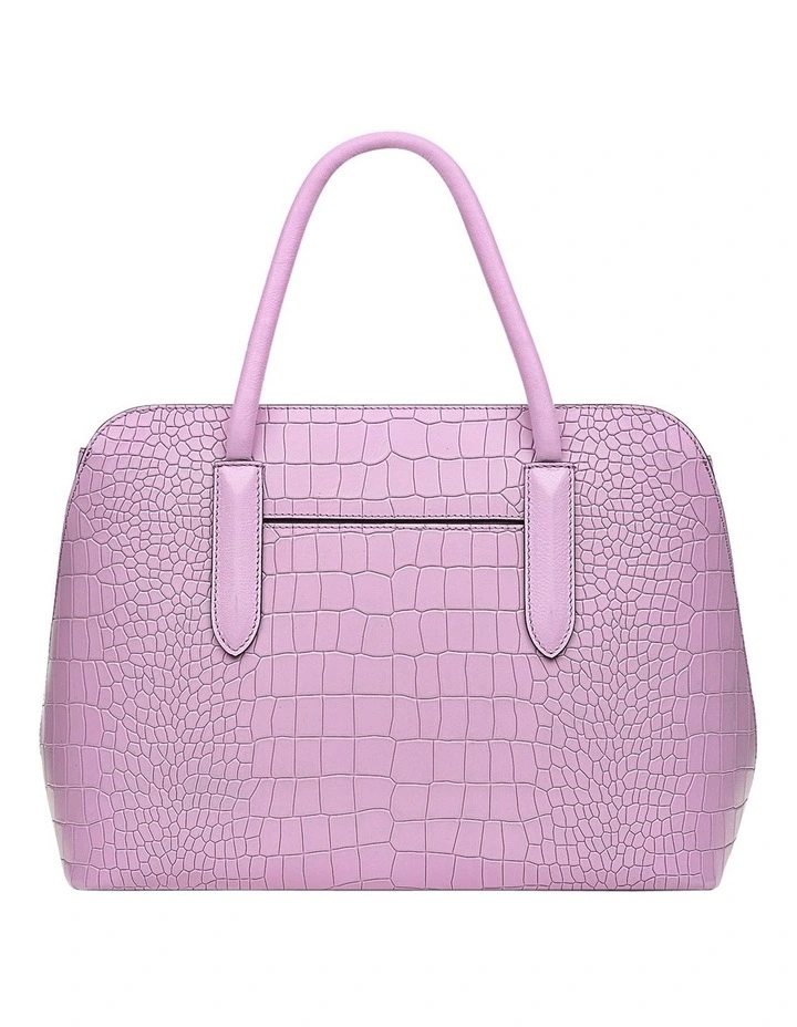 Liverpool Street 2.0 Faux Croc Medium Zip-Top Multiway Bag in Sugar Pink