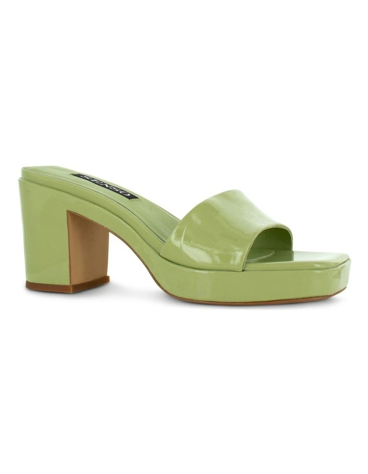 Stevie Heeled Mules in Green