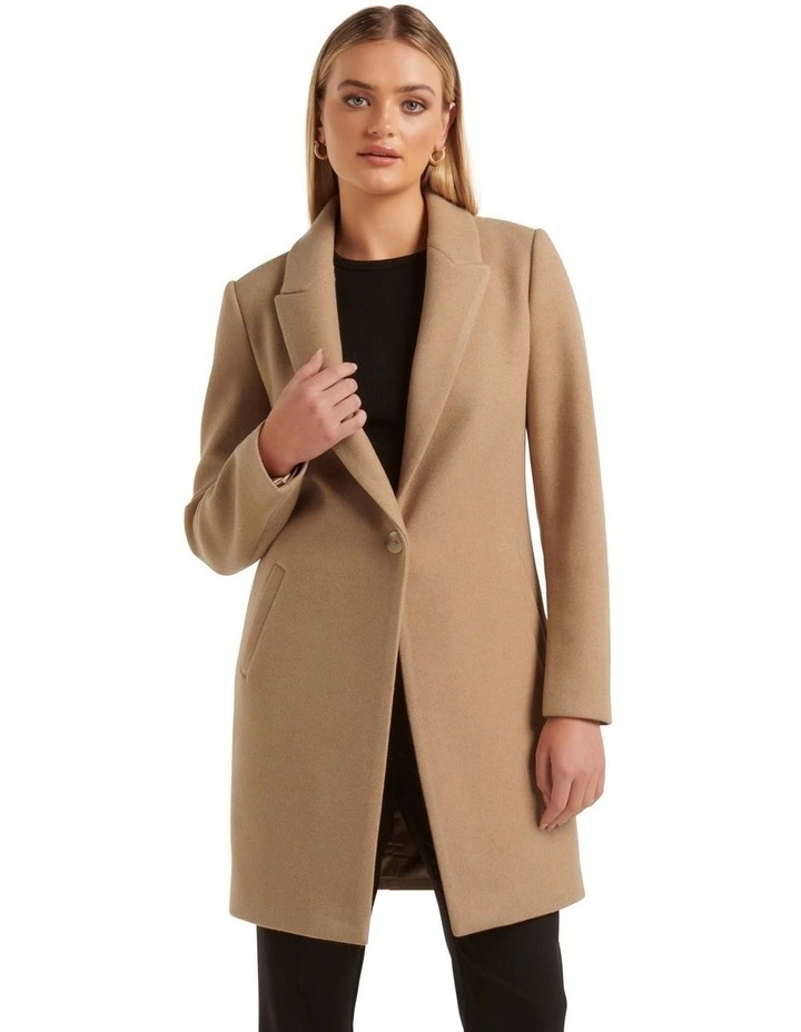 Becca Single Breasted Coatigan in Brown