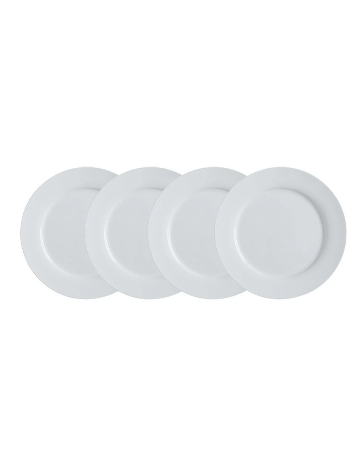 Cashmere Rim Dinner Plate 27.5cm Set of 4 White