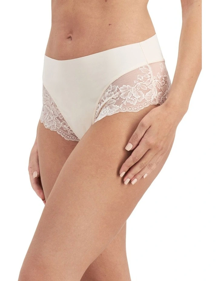Hi Waist Bikini In Pastel Rose