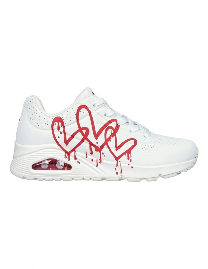 Uno Dripping in Love Shoes 177980 in White/Red