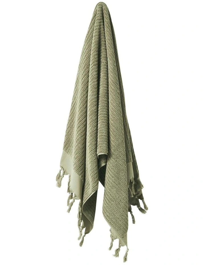 Paros Rib Range Bath Towel in Fennel