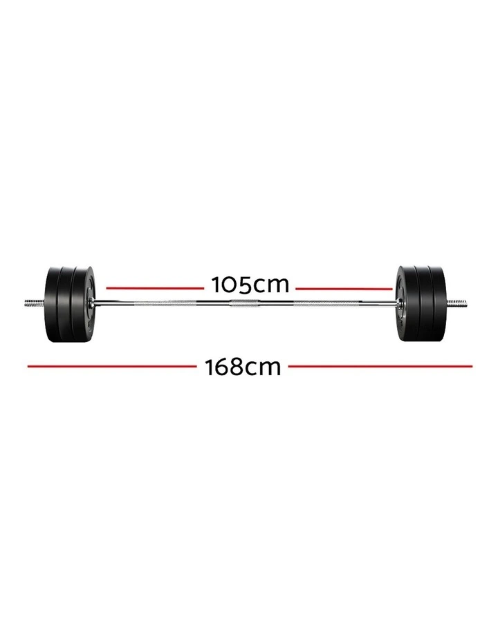 68KG Barbell Weight Plates in Black