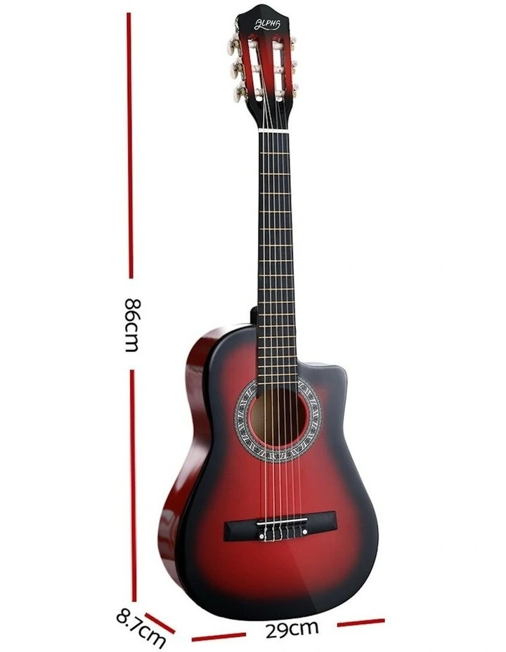 Classical Guitar 34" inch with Red