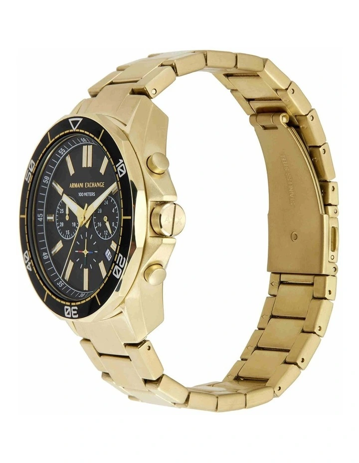 Chronograph Watch in Gold Tone