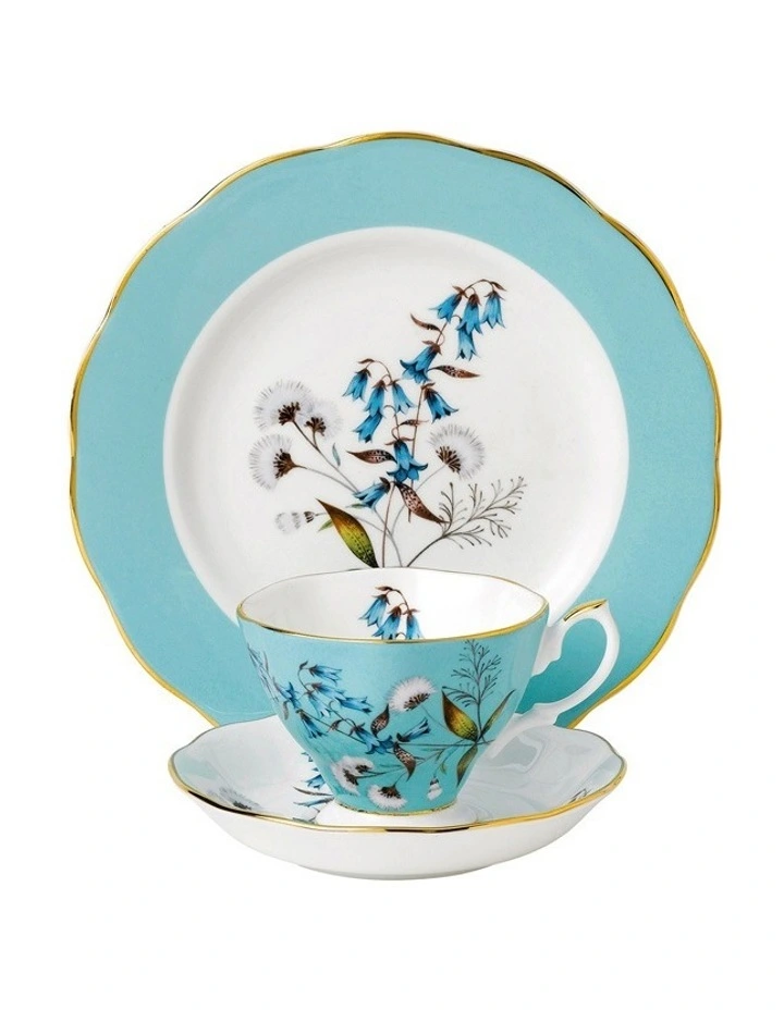 Festival 1950 Teacup Saucer & Plate White/Blue