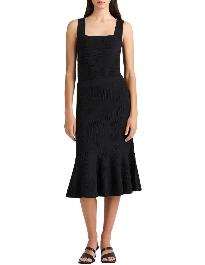 Marilyn Knit Skirt in Black