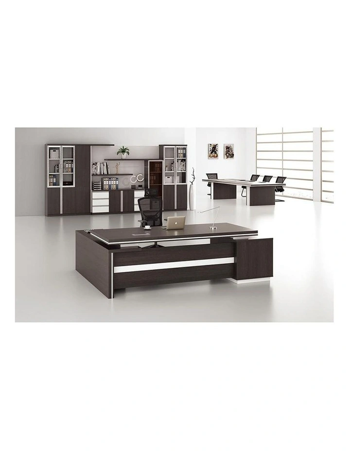 Xander 2 Door Display Cabinet 80cm Black Oak