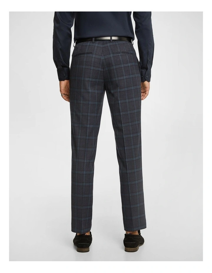 Limited Check Slim Dress Pant in Navy