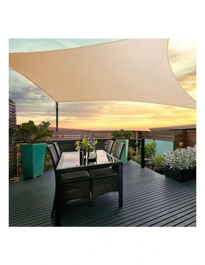 280GSM Square Shade Sail 5x5m in Beige