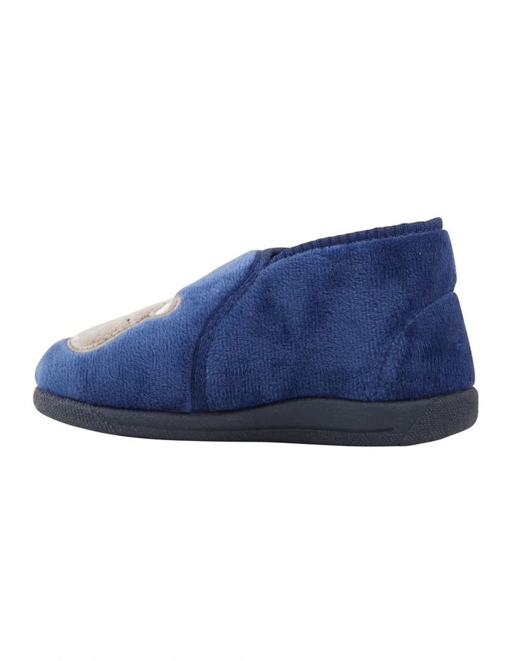 Sleepy Bear Slippers in Navy