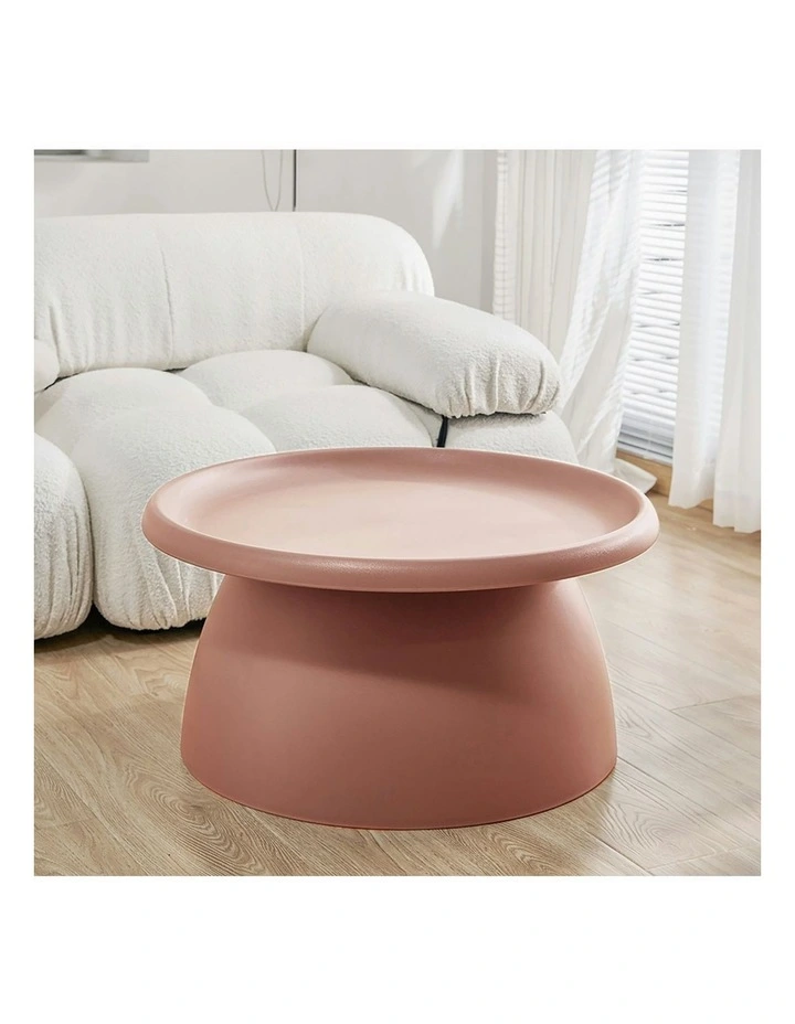 Coffee Table Round Plastic 71cm in Pink