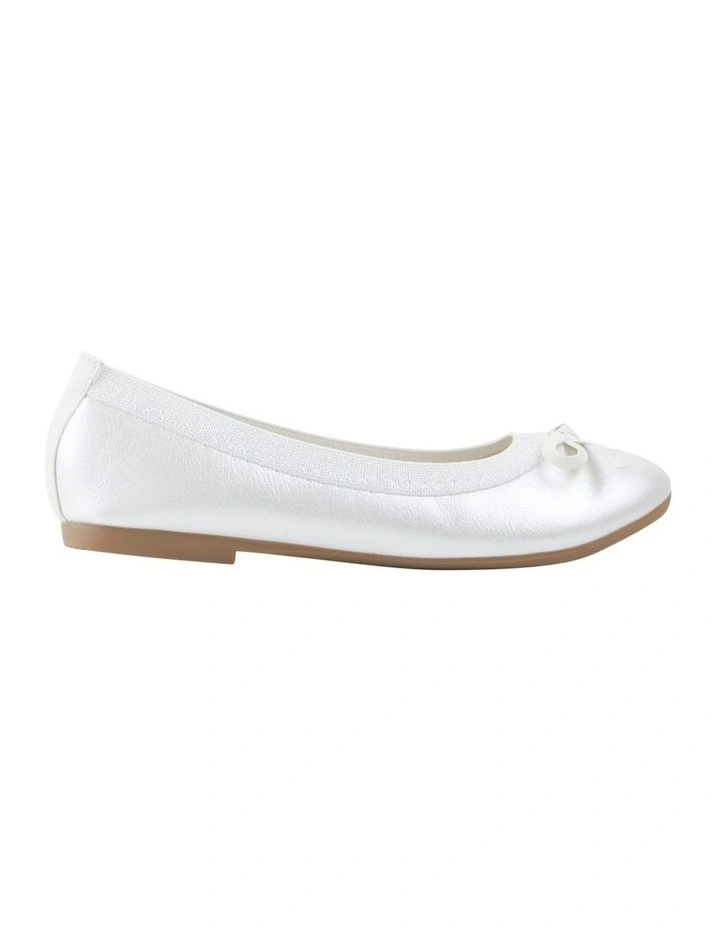 Cherry Ballet Shoes in White