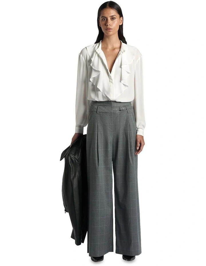Layered Frill Blouse in White