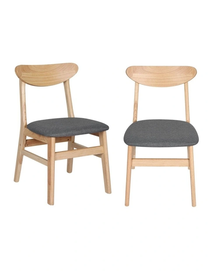 Wooden Dining Chairs x2 in Natural