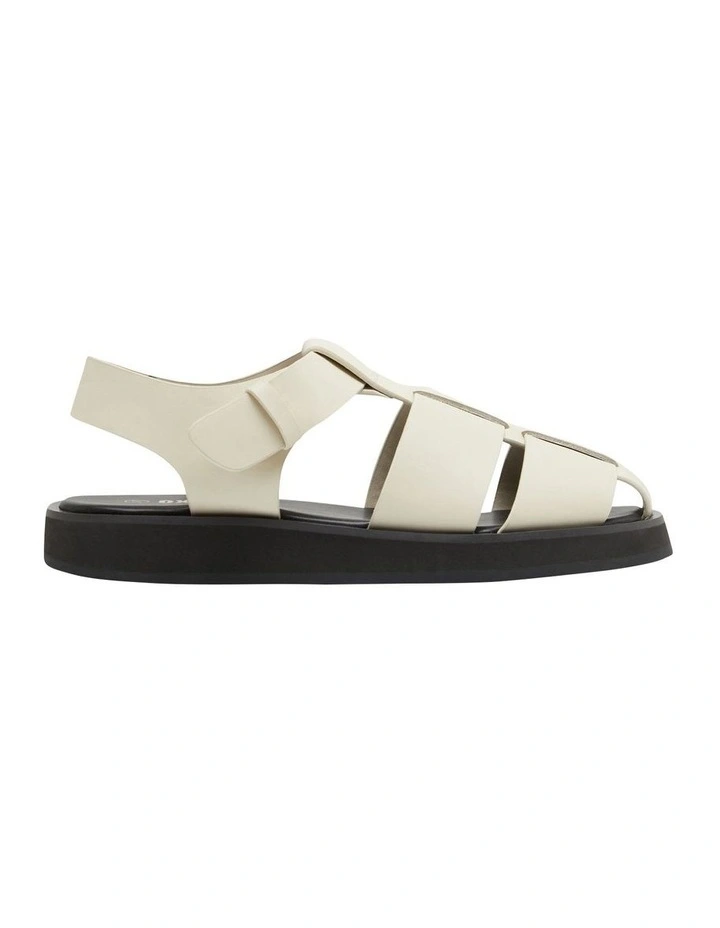 Petra Caged Sandal in Bone