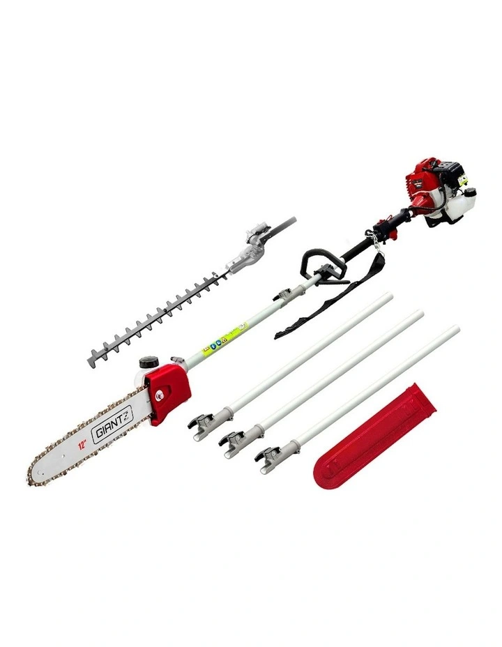 62CC Petrol Pole Chainsaw Hedge Trimmer Set