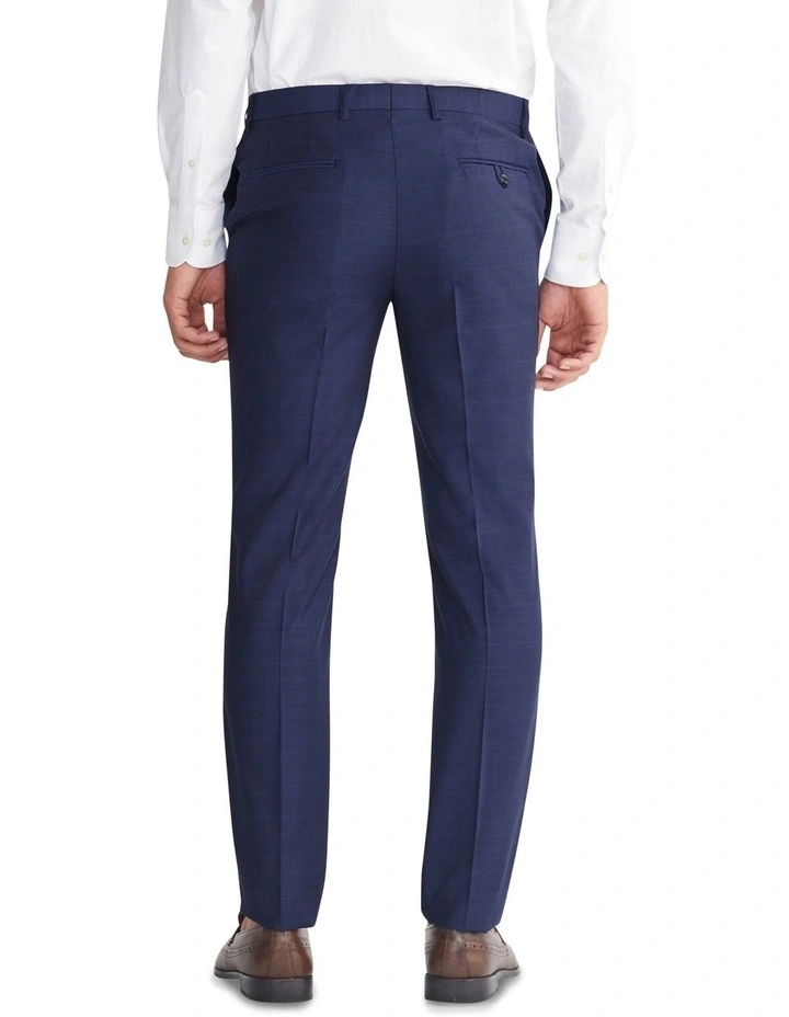 Slim Tonal Glen Check Suit Pant in Blue