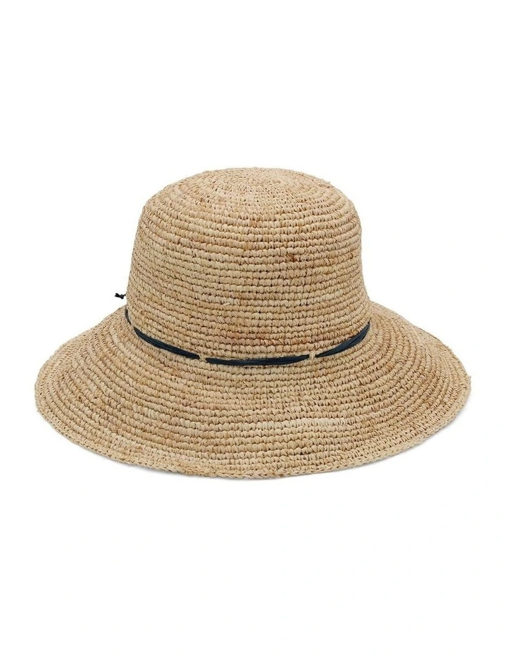 Marina Bucket Hat in Natural/Blue