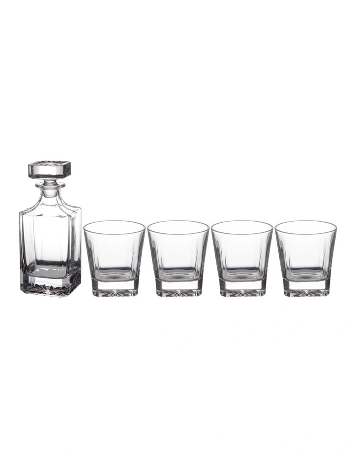 Diamante Whisky Gift Boxed Set 5 Piece in Clear