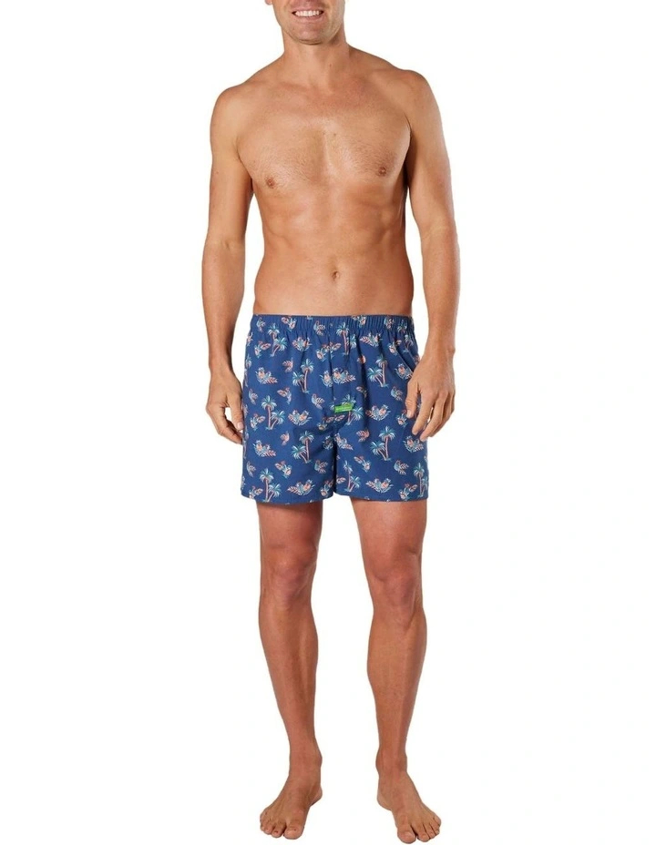 Pineapple Palms Boxer Shorts in Denim