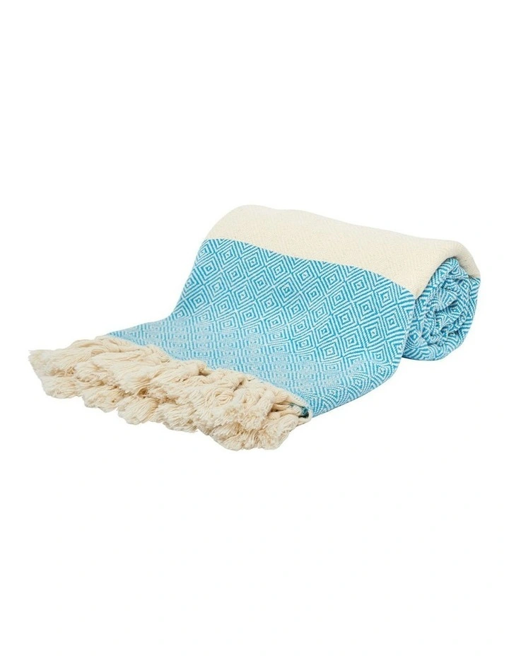 Turkish Towel in Azure Blue